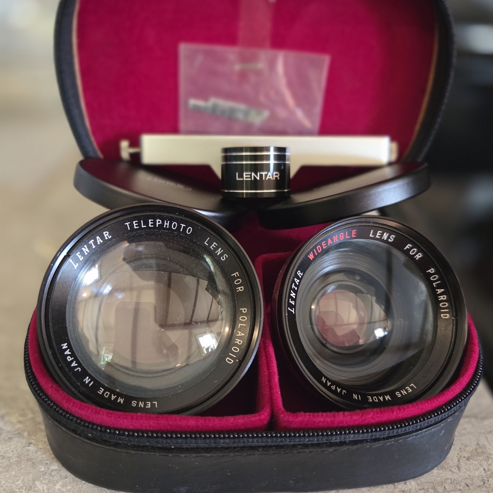 Polaroid-Vintage Like New Telephoto&Wide Angle Lens Lentar. Made in Japan